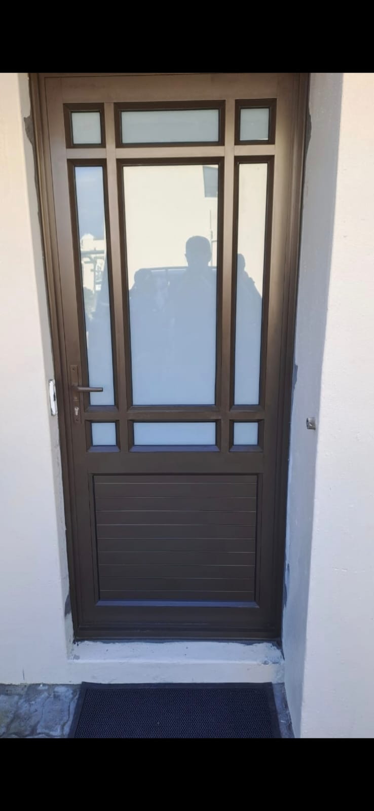 Hinge Door – Happy door with 9mm cladding bottom and WTG top pane